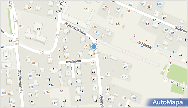 Zbylitowska Góra, Wyszyńskiego Stefana, ks. prym. kard., 8, mapa Zbylitowska Góra