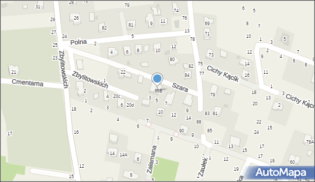 Zbylitowska Góra, Wyszyńskiego Stefana, ks. prym. kard., 86B, mapa Zbylitowska Góra
