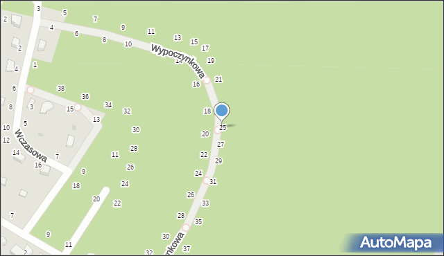 Zgierz, Wypoczynkowa, 25, mapa Zgierz