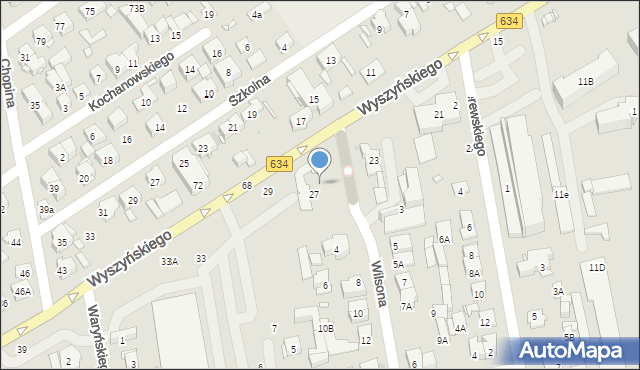 Zielonka, Wyszyńskiego Stefana, ks. prym. kard., 17, mapa Zielonka