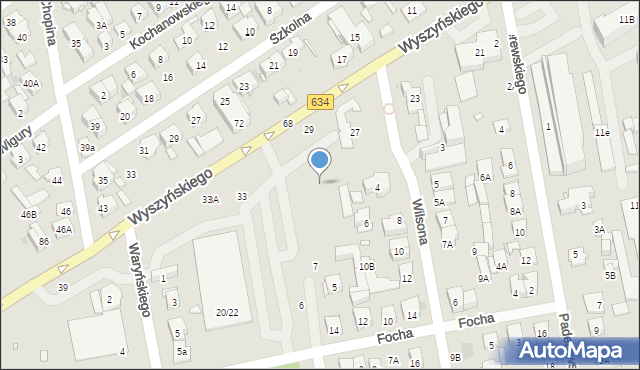 Zielonka, Wyszyńskiego Stefana, ks. prym. kard., 29, mapa Zielonka