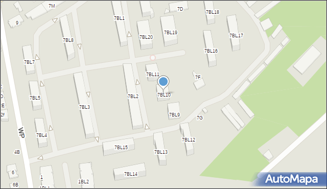 Zielonka, Wyszyńskiego Stefana, ks. prym. kard., 7BL10, mapa Zielonka