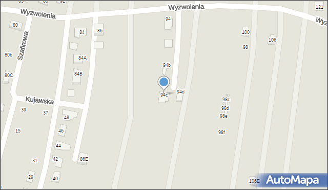 Żory, Wyzwolenia, 94c, mapa Żor