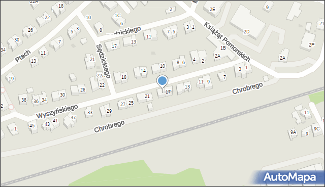 Żukowo, Wyszyńskiego Stefana, ks. kard., 19, mapa Żukowo