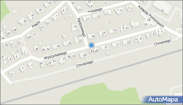 Żukowo, Wyszyńskiego Stefana, ks. kard., 27A, mapa Żukowo