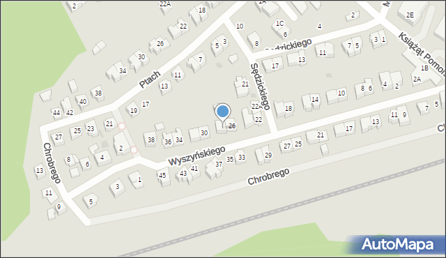 Żukowo, Wyszyńskiego Stefana, ks. kard., 28, mapa Żukowo