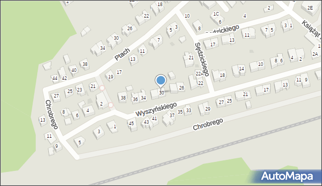 Żukowo, Wyszyńskiego Stefana, ks. kard., 30, mapa Żukowo