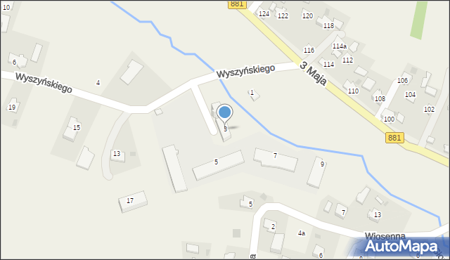 Żurawica, Wyszyńskiego Stefana, ks. kard., 3, mapa Żurawica