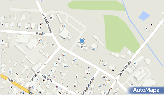 Zwoleń, Wyszyńskiego Stefana, ks. kard., 30, mapa Zwoleń