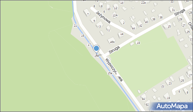 Żyrardów, Wypoczynkowa, 15b, mapa Żyrardów