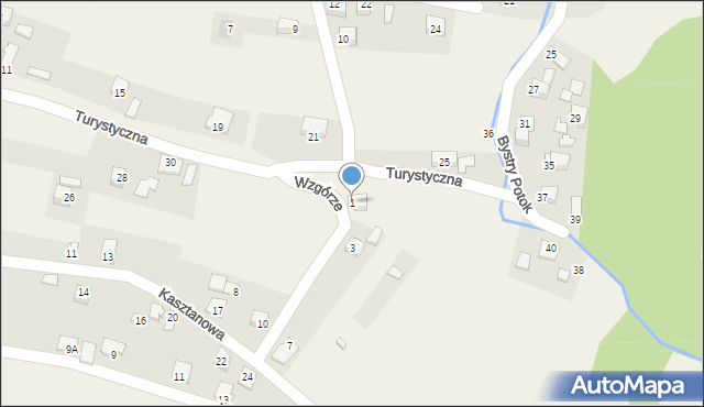 Cięcina, Wzgórze, 1, mapa Cięcina