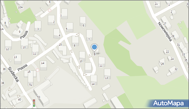 Jelenia Góra, Wzgórze Grota-Roweckiego Stefana, gen., 9, mapa Jelenia Góra