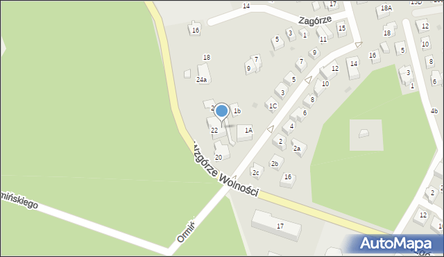 Kartuzy, Wzgórze Wolności, 24, mapa Kartuzy