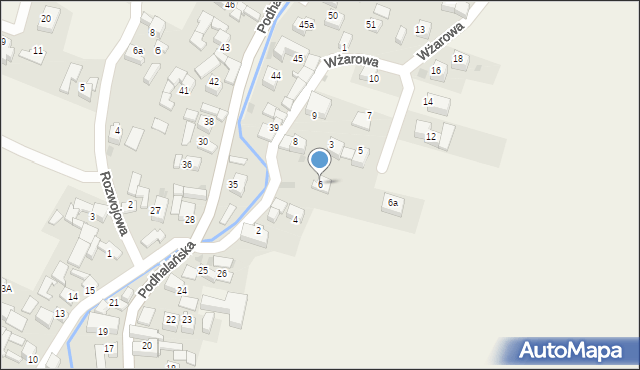 Kluszkowce, Wżarowa, 6, mapa Kluszkowce