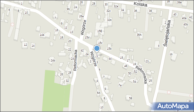 Konin, Wzgórze, 1, mapa Konina