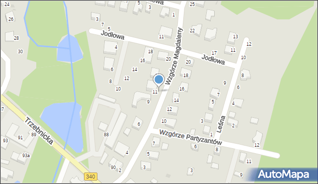 Oborniki Śląskie, Wzgórze Magdaleny, 11, mapa Oborniki Śląskie