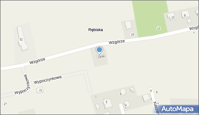 Rębiska, Wzgórze, 13, mapa Rębiska