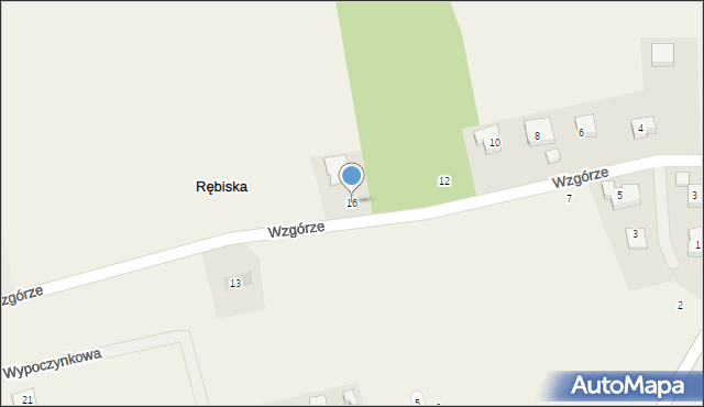 Rębiska, Wzgórze, 16, mapa Rębiska