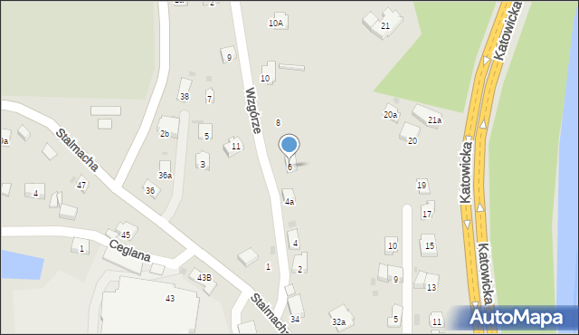 Skoczów, Wzgórze, 6, mapa Skoczów