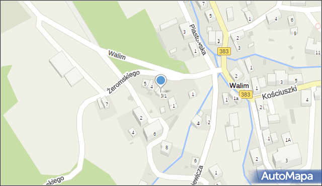 Walim, Wzgórze Wawel, 3/2, mapa Walim