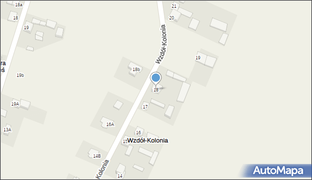 Wzdół-Kolonia, Wzdół-Kolonia, 18, mapa Wzdół-Kolonia