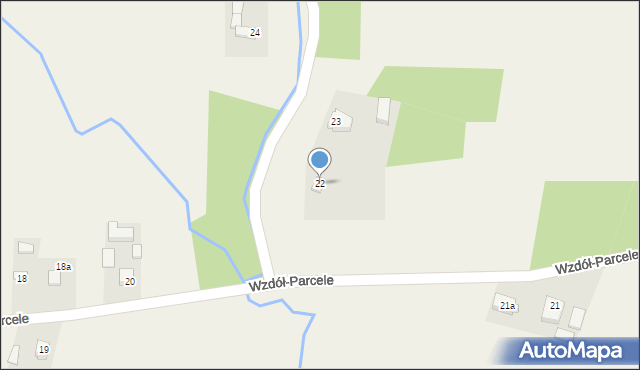 Wzdół-Parcele, Wzdół-Parcele, 22, mapa Wzdół-Parcele