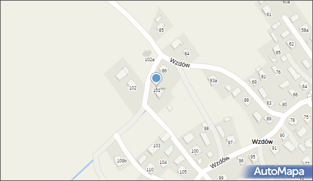 Wzdów, Wzdów, 101, mapa Wzdów