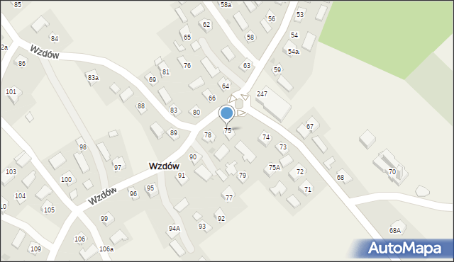 Wzdów, Wzdów, 75, mapa Wzdów