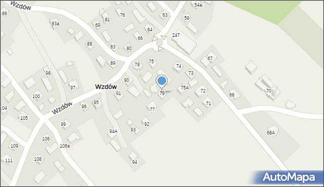 Wzdów, Wzdów, 79, mapa Wzdów