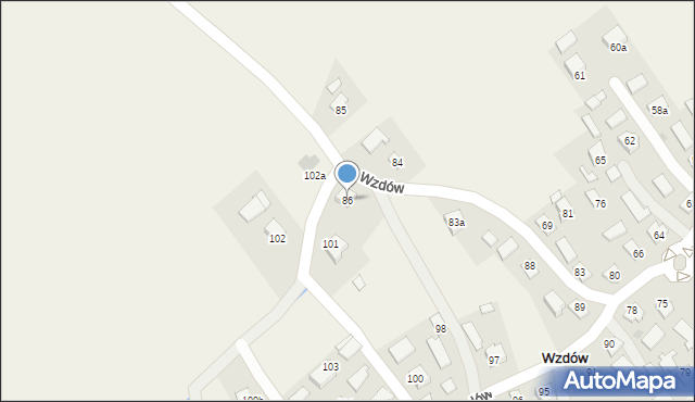 Wzdów, Wzdów, 86, mapa Wzdów