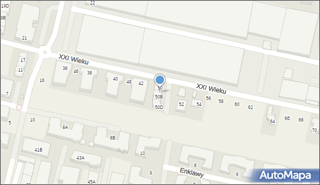 Józefosław, XXI Wieku, 50A, mapa Józefosław