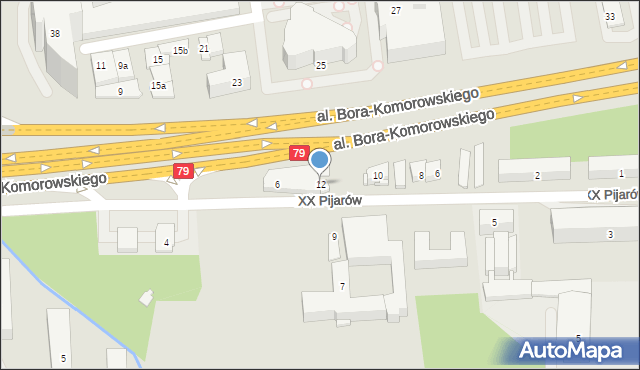 Kraków, XX Pijarów, 12, mapa Krakowa