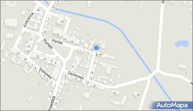 Babimost, Za Ratuszem, 6, mapa Babimost