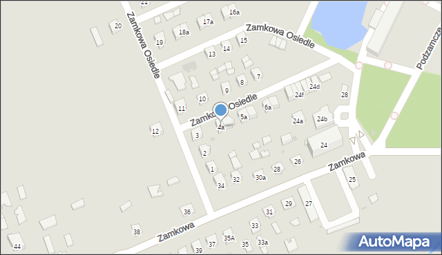 Baranów Sandomierski, Zamkowa Osiedle, 4a, mapa Baranów Sandomierski