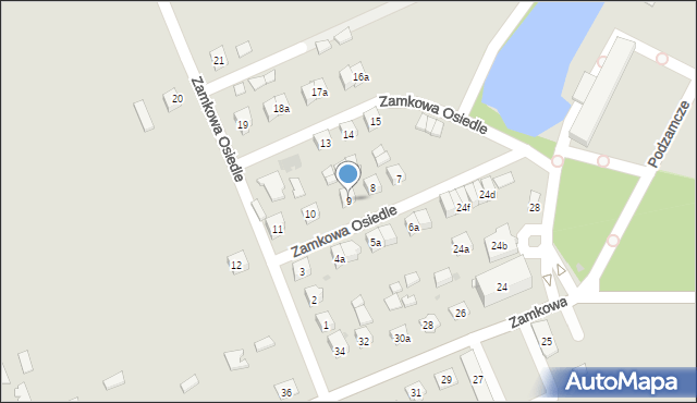 Baranów Sandomierski, Zamkowa Osiedle, 9, mapa Baranów Sandomierski