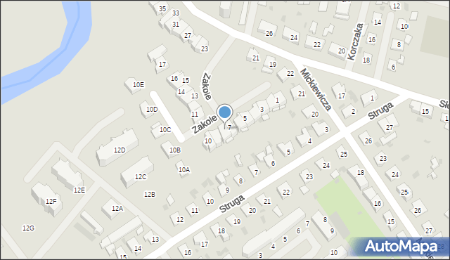 Bartoszyce, Zakole, 8, mapa Bartoszyce