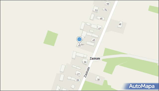 Bęczków, Zaskale, 41, mapa Bęczków