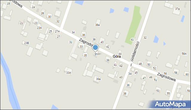 Biała Podlaska, Zagrodowa, 37, mapa Białej Podlaskiej
