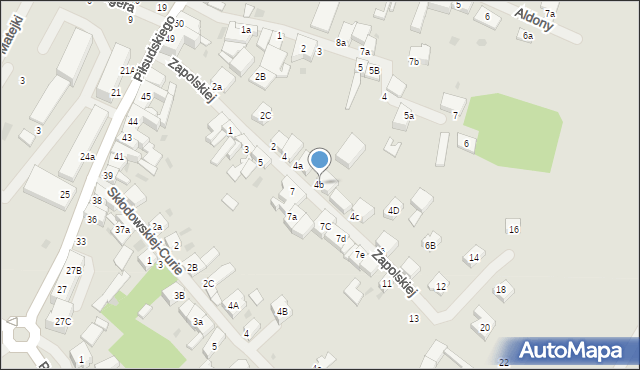 Białogard, Zapolskiej Gabrieli, 4b, mapa Białogard