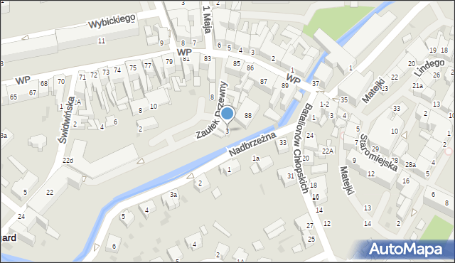 Białogard, Zaułek Drzewny, 3, mapa Białogard