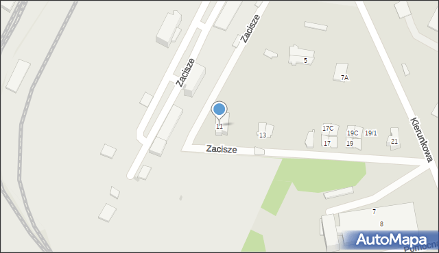Białystok, Zacisze, 11, mapa Białegostoku