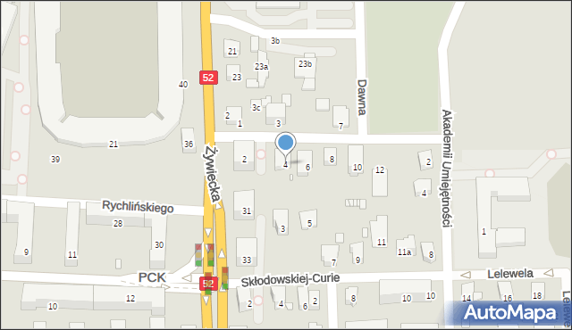 Bielsko-Biała, Zapolskiej Gabrieli, 4, mapa Bielsko-Białej