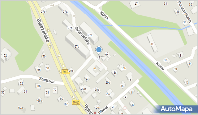 Bielsko-Biała, Zakładowa, 8, mapa Bielsko-Białej