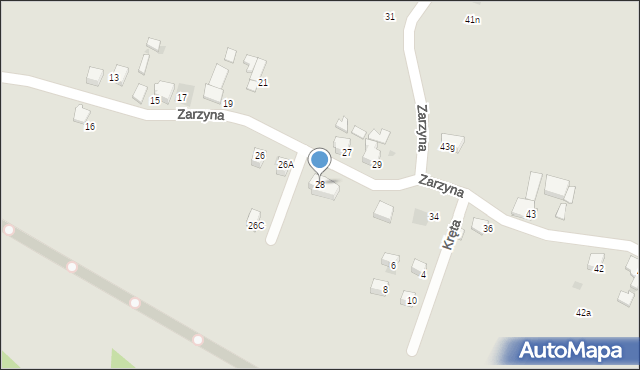 Bieruń, Zarzyna, 28, mapa Bieruń