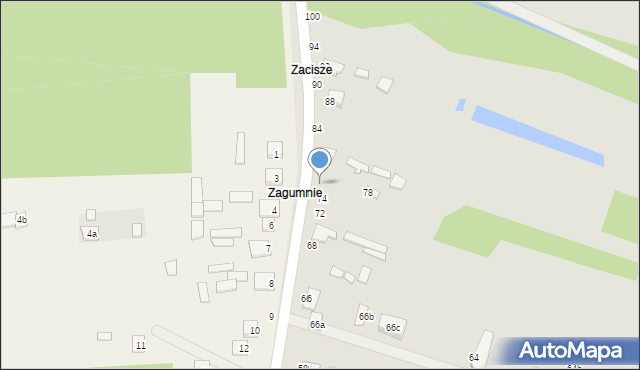 Biłgoraj, Zacisze, 76, mapa Biłgoraj