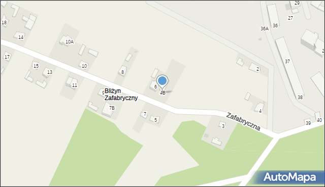 Bliżyn, Zafabryczna, 4B, mapa Bliżyn