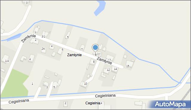 Bodzechów, Zamłynie, 9, mapa Bodzechów