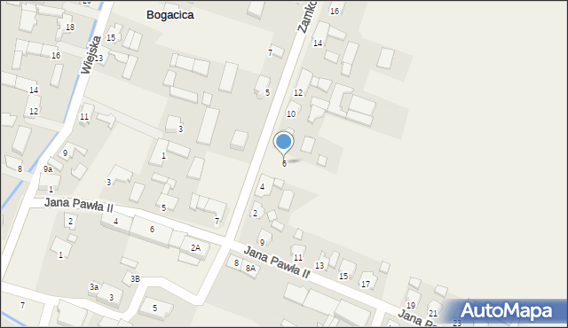 Bogacica, Zamkowa, 6, mapa Bogacica