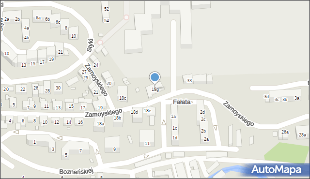 Bogatynia, Zamoyskiego Jana, hetm., 18g, mapa Bogatynia