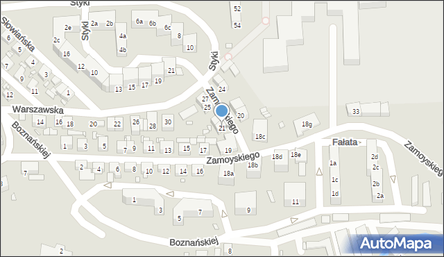 Bogatynia, Zamoyskiego Jana, hetm., 21, mapa Bogatynia